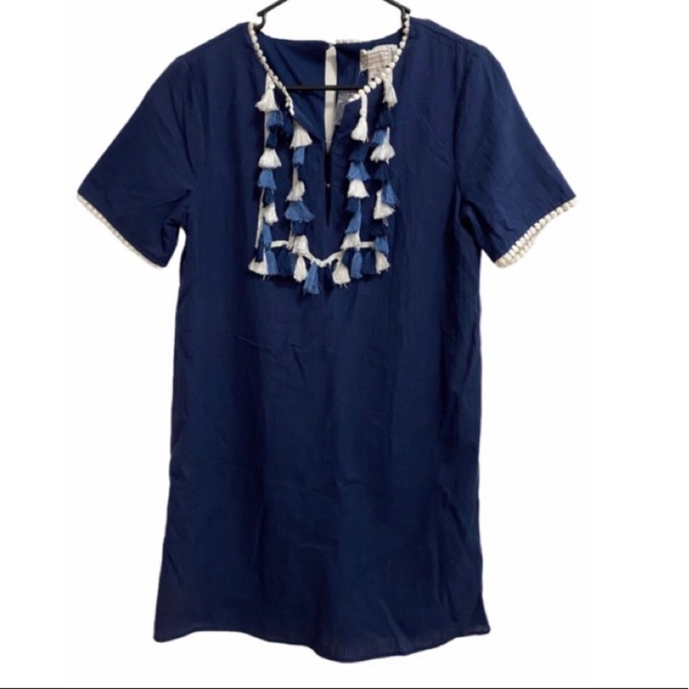 NWT Loveriche Navy Blue Boho Dress Size M